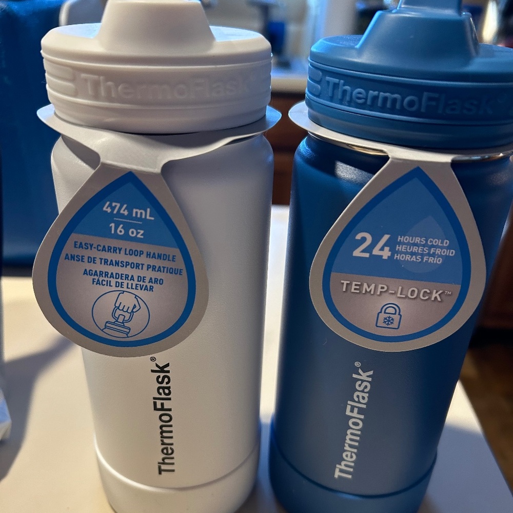 (2) ThermoFlask water bottles